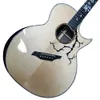 42 tum AAA Top Solid Wood 6 String Cherry Blossom Series Fan Formed Character Acoustic Guitar Free Fraktplats en