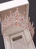 Baroque Retro Rose Gold Peach Crystal Bridal Tiaras Crown Rhinestone Pageant Prom Diadem Bride Headband Wedding Hair Accessories4458727