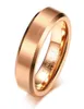 Wedding Ring 6mm rose gold brushed Tungsten Carbide mens ring for men and women comfort fit in USA and Europe6236799