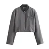 Taop Za Prodotto per l'inizio della primavera Set di pantaloni larghi a righe con giacca e pantaloni a righe casual alla moda da donna 240130