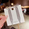 Dangle Oorbellen Koreaanse Sieraden Overdreven Kristallen Boog Lange Omzoomd Voor Vrouwen Boho Groothandel Pendientes