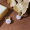 Pendientes de aro 1 par de perlas de imitación para regalo de mujer exquisito pendiente colgante geométrico Irregular de moda joyería de boda