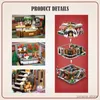 Block 2506 st City Street View Mini Architecture Christmas Cafe House Building Block Friends Shop -siffror Bricks Toys For Kids Gifts