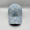 Bola bonés floral impressão brilhante boné de beisebol ajustável algodão pai chapéus para mulheres meninas y2k estilo kpop moda coreana