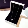 Simple Fashion Star Pendant Ins Top Sell Jewelry 925 Sterling Silver Rose Gold Fill Pave White 5A Cubic Zircon CZ Diamond Party Clavicle Necklace Gift