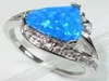 Shunxunze Magnificent Blue Opal Vintage Engagement Men and Women for Men and Women for Noble寛大なクリスマスプレゼントRhodium Plated R5143636