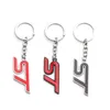 Autocollants de voiture 50 pcs st Keychain badge keyring Metal Key Chain ring Honder for Ford Logo Focus Fiesta Ecosport 2009 - Mondeo Kuga Fus Dhhat