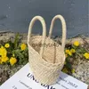 Totes 2024 New Straw Bag Portable Cute Korean Style All-ma Small Basket Sopping Purse Summer Cool RetroH24218