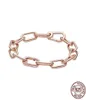 Me Link Chain Bracelet Rose Gold Real 925 Silver Fit Original Charms Diy for Brand Jewelry Making Gift Friend4482526