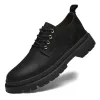 Lederen veterschoenen mode comfortabel Oxford Outdoor Dress for Men Sneakers 404