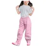 Kids Raincoat Rain Pants Waterproof Cartoon ChildrenS Dungarees Mud Trousers Breathable For Girls Boys 240226