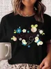 Женские футболки, женские рубашки, милые футболки с рисунком цветка мира, топы, женские модные летние женские футболки с графическим принтом, одежда, футболка