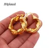 Hoop Huggie Luxury 24K Gold Plated Hoops Pircing Unusual Earrings Jewelry Accesories For Women Round African Bridal Ear Rings Pa5617892