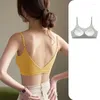 Women's Tanks Modal Camisole With Padded U-Neck Tank Wireless Strapless Bra Push Up Stretch Korea Stylish Layering Base Tops