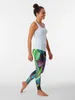 Active Pants Pastels - Leaf Kull 4 Leggings Sports for Gym High midje kvinnors kvinnliga kvinnor