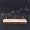 Jewelry Pouches Earring Stand Detachable Acrylic Display Storage Rack For Pography Retail Store Hook Shape