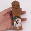 Personalized Po Leather Keychain I Cant Wait to Meet You Granny Baby Coming Gift for Grandma Grandpa Your Text Leather Tag 240119