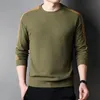 Moda Uomo Manica Lunga Lavorata a Maglia Maglietta Coreana Streetwear Affari Primavera Autunno Girocollo Casual Abbigliamento Maschile Magliette E Camicette 2023 240119