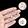 Hoop Earrings 1PC 8mm Flower Leaf Heart Bowknot Round Gold Color Tiny Cartilage Piercing Huggie Female Hoops For Men