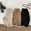 Broek Kinderfleece casual broek 0-6 jaar oud Winter Koreaans corduroy voor meisjes jongens effen kleur