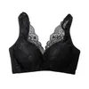 Soutien-gorge en dentelle noire en soie, petite femme, push-up, sans fil, doux, rembourré, respirant, anti-allergie, vente en gros