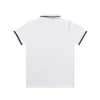 Loewee Designer T-shirt Toppkvalitet Men-T-shirts Spring/Summer Black and White Contrast Panel Polo Shirt med taggat rent bomullskista och korta ärmar