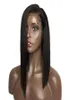 2019 sido del spets främre mänskliga hår peruker brasilianska remy hår rak kort bob peruk med baby hår före plockad för svarta kvinnor5894151