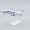 Modèle d'avion en métal 20cm 1 400 Pan American B747, réplique en métal, matériau en alliage avec train d'atterrissage, ornements, jouets pour enfants, cadeaux 240201