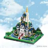 كتل القلعة لبنات البناء Toy DIY City Model Set Fairy Tale Tale Princess Castle Model Bricks Creative Ornaments Children Christmas Gift