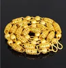 Perle de transport lourd lourde 60 cm 24 carats véritable jaune or massif Men039s collier chaîne gourmette 8 mm bijoux marque d'atelier lettrage réel 29703184