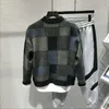 Herrtröjor kläder cardigan collared stickad tröja male ingen hoodie rutig en avslappnad svetttröja ful hög kvalitet i x