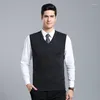 Gilet da uomo 2024 Primavera Uomo Gilet di lana Gilet con scollo a V senza maniche maglione scozzese