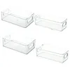 Storage Bottles Refrigerator Organizer Stackable Clear Organizers Bins With Handles For Kitchen And Cabinet