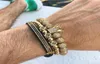 Jóias de luxo 3 pçsset pulseira hip hop ouro masculino jóias cúbico micro pave cz charme pulseiras para mulheres masculino pulseira bileklik y19026849132