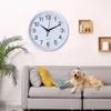 Wall Clocks Stylish Clock Modern Round With High-precision Quartz Movement Battery Operated For Home