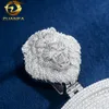 Luxury Hip Hop Pendent 925 Silver Pendant Tiger Bail VVS Moissanite Diamond Jewelry 3D Iced Out Custom Diamond Pendent