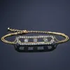 Corrente moda masculina corda loop pulseira mover titânio francês clássico jóias removível zircão feminino na moda pulseira presente de venda quente yq231208