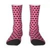 Chaussettes pour hommes classique noir et blanc à pois Crew unisexe nouveauté robe d'impression 3D