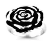 FANSSTEEL ACIER INOXYDABLE punk vintage hommes ou femmes BIJOUX rose fleur bague d'amour bague de motard FSR09W3423193261061644