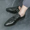 Men Business Man Pointed Man Oxford Casual Mens Wedding Wedding Classic Fashion Fashion Quera de cuero zapatos B S S