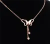 Collier pendentif papillon en acier inoxydable pour femmes et filles, colliers de fête d'anniversaire, cadeau romantique de saint-valentin, bijoux C33298689