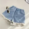 Shorts Girls Denim Teenagers Summer Cute Short Pants Kids Casual Clothes Children's Cool Jeans 4-11 Yrs