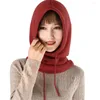 Berets senhoras inverno balaclava malha grossa leve unisex boné para calor diário acessório de proteção de pescoço