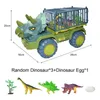 Auto giocattolo Dinosauri Veicolo da trasporto Indominus Rex Jurassic World Park Modello di camion Gioco per bambini Compleanno Regali per bambini 240131