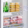 زجاجات التخزين الشفافة حاوية صندوق الثلاجة لتجميد المطبخ القابل للتكديس
