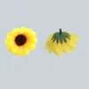 Dekorativa blommor 7 cm mini Silk Sunflower Artificial Fake Head For DIY Wedding Party Home Decoration Wrath Baby Birth O1
