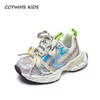 Детские кроссовки, лето-осень, модные брендовые повседневные спортивные кроссовки для мальчиков для бега, дышащие детские носки на мягкой подошве для девочек, обувь 240131