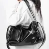 Y2k Ragazza Tote Bag Coreana Vintage Spalla Estetica Donna Crossbody Viaggio Zip Borsa Casual Moda Donna Argento 240119