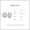 Ailmay Arrival Luxury CZ Ear Buckles Real 925 Sterling Silver Luxury Charm Hoop Earrings For Women Wedding Jewelry 240119