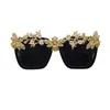 Solglasögon 2024 Diamond Ladies Brand Designer Party Glasses Rhinestone Season Bee Eyewear Lunette de Soleil Femme